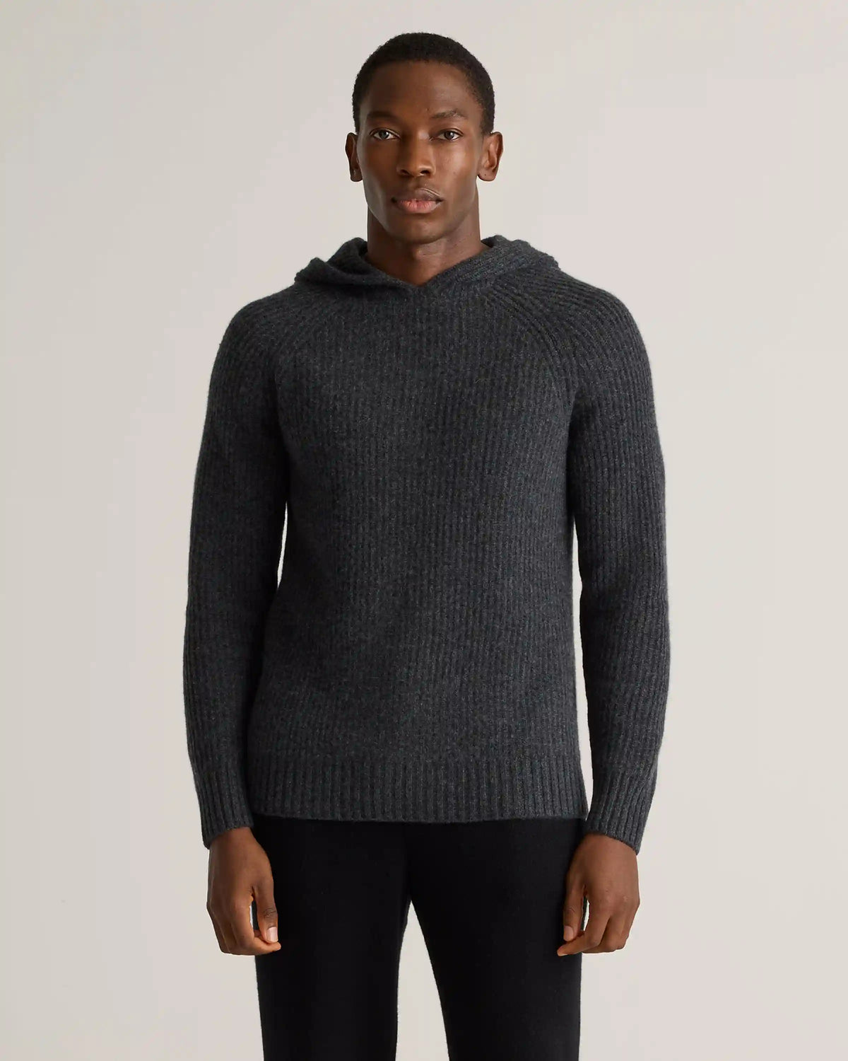 Mongolian Cashmere Fisherman Pullover Hoodie