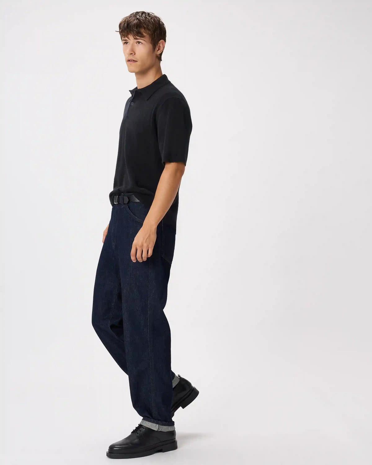 100% Mongolian Cashmere Short Sleeve Polo Sweater
