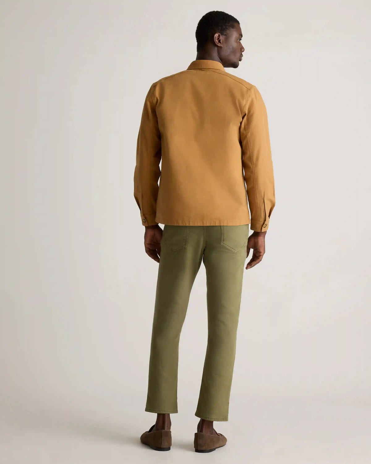 Double-Brushed Stretch Overshirt Jacket