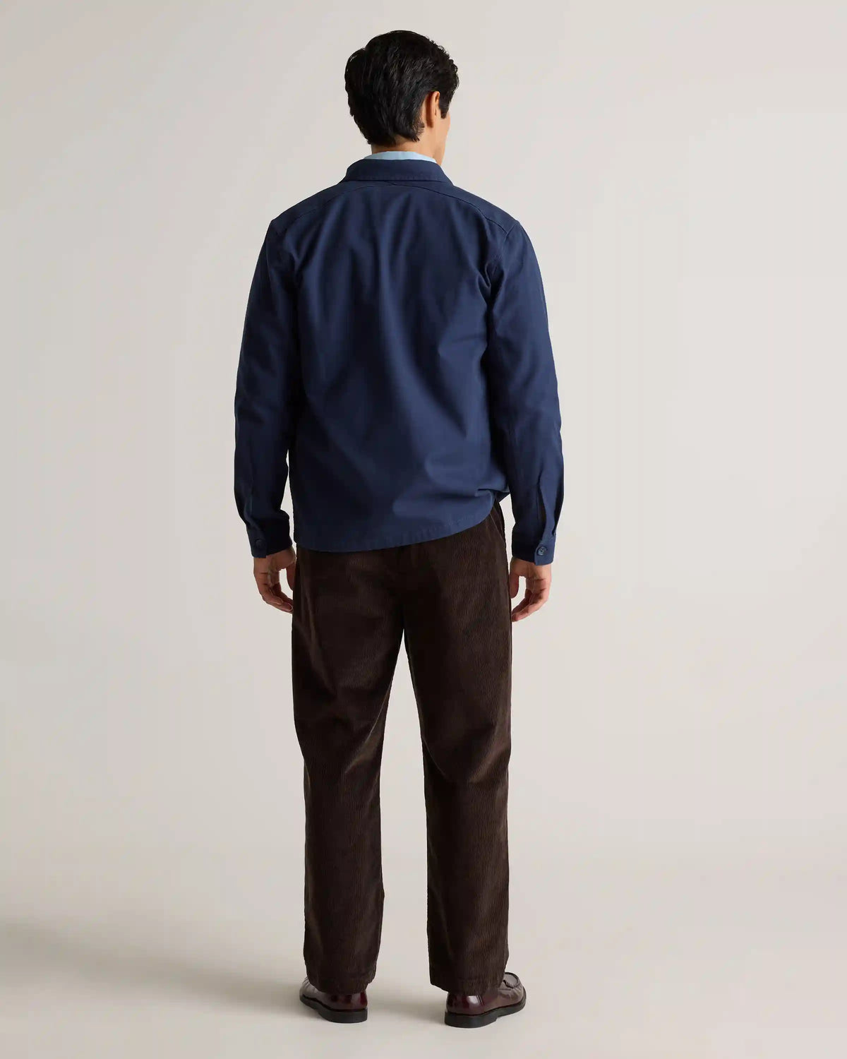 Double-Brushed Stretch Overshirt Jacket