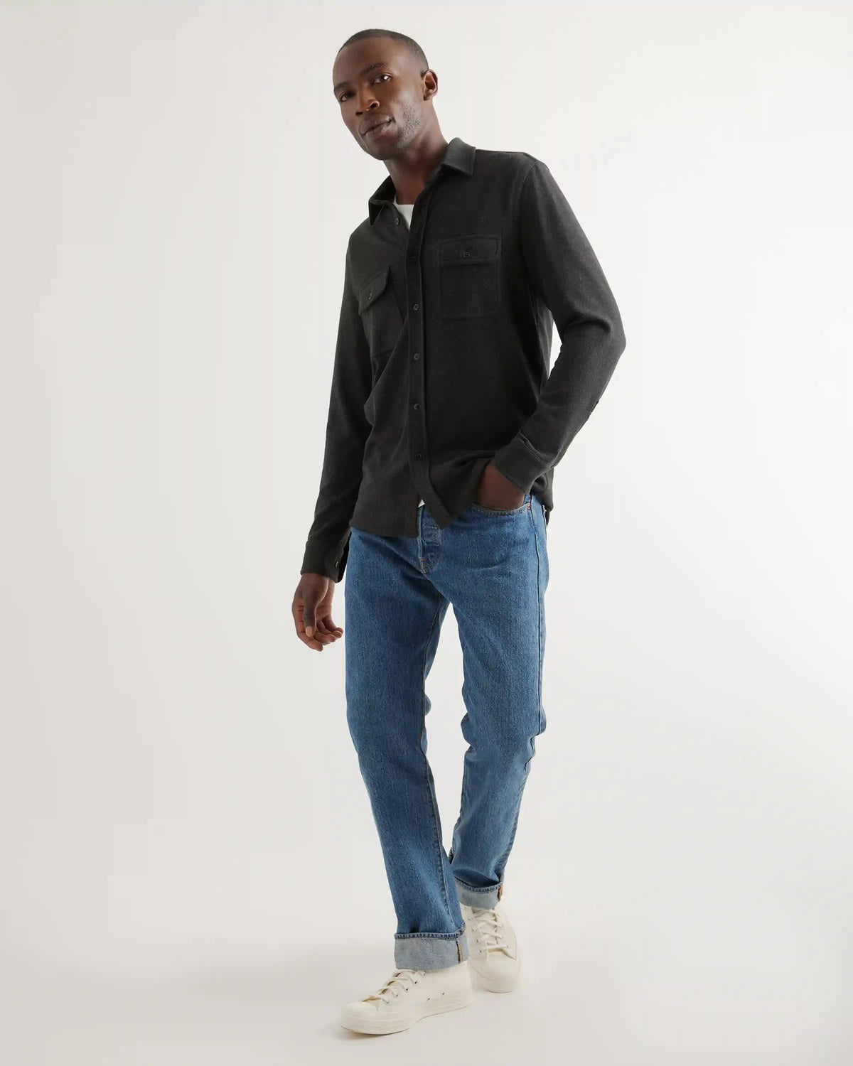 Stretch Sweater Fleece Shirt