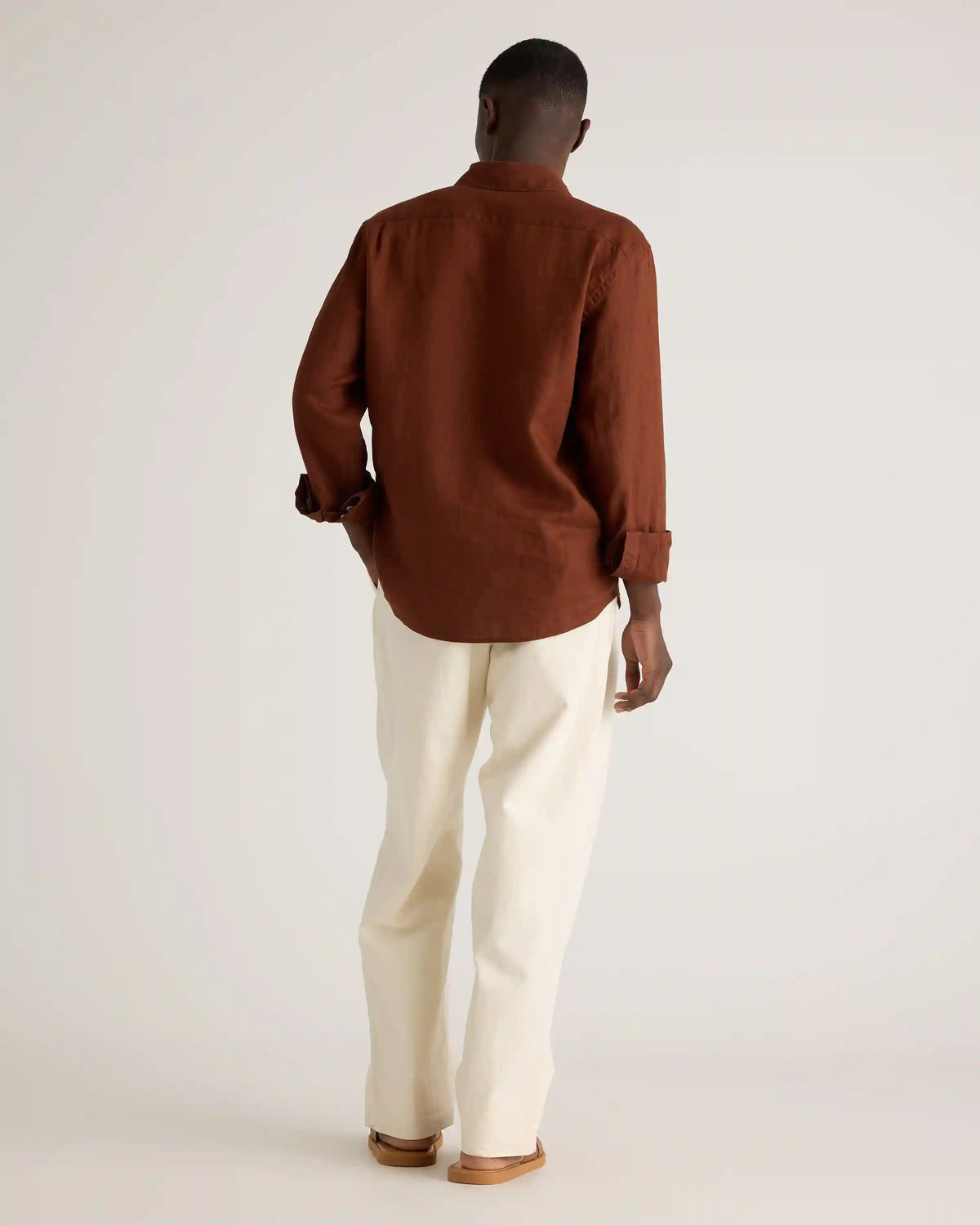 100% European Linen Relaxed Long Sleeve Shirt