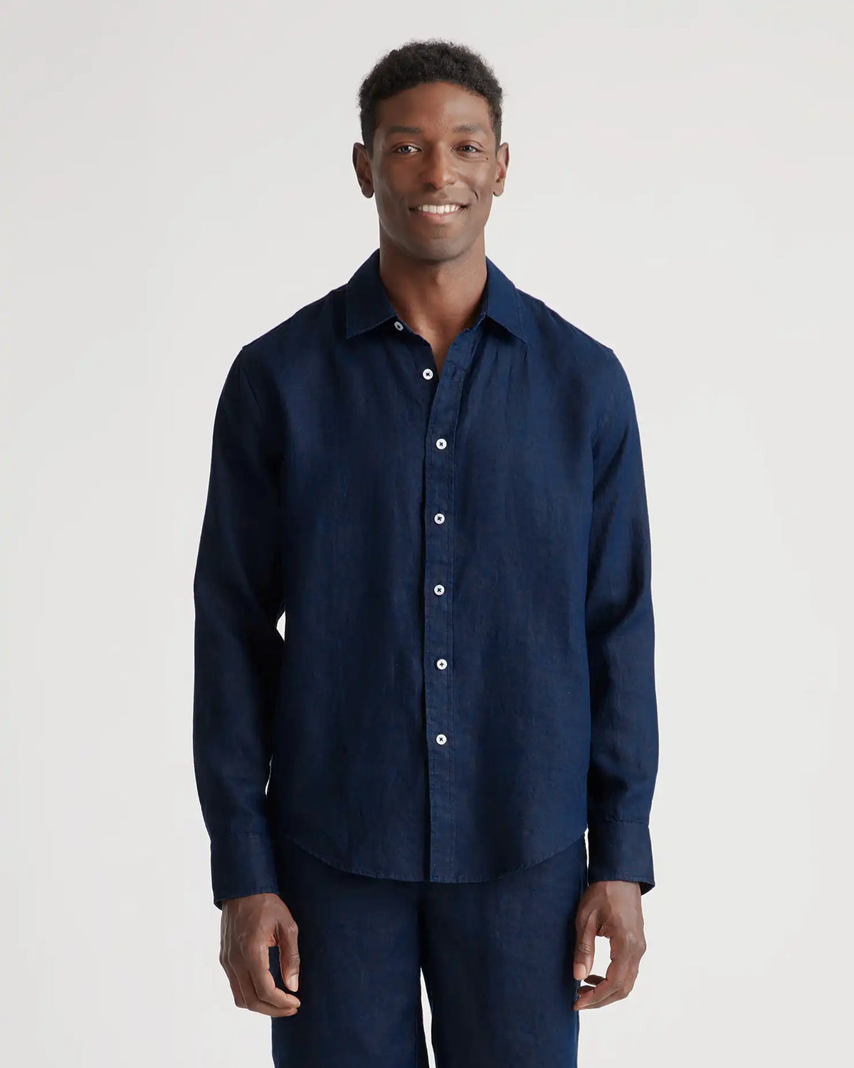 100% European Linen Relaxed Long Sleeve Shirt