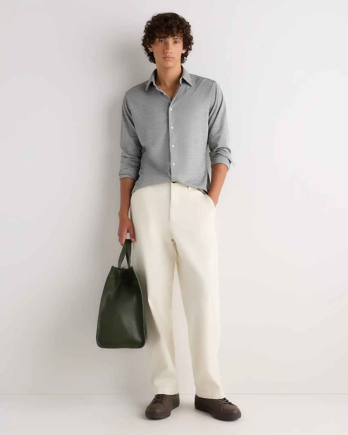 Commuter Stretch Pique Long Sleeve Button Down