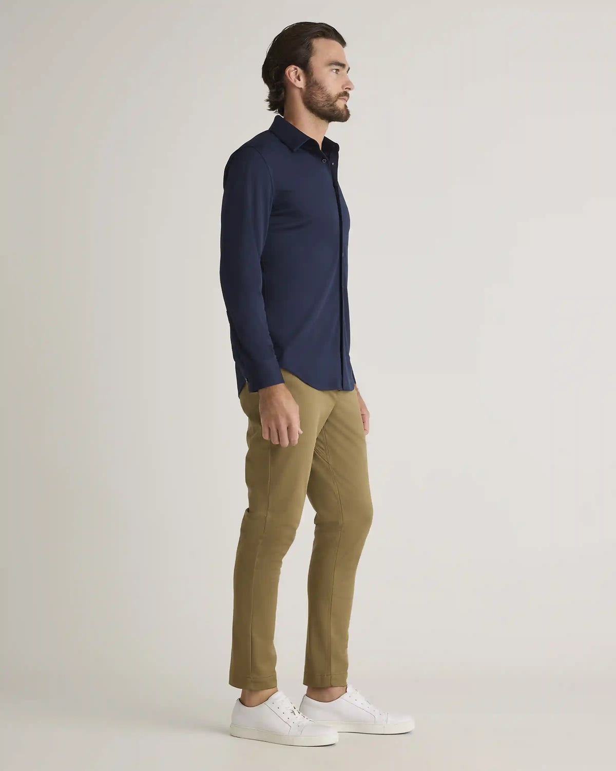 Commuter Stretch Pique Long Sleeve Button Down