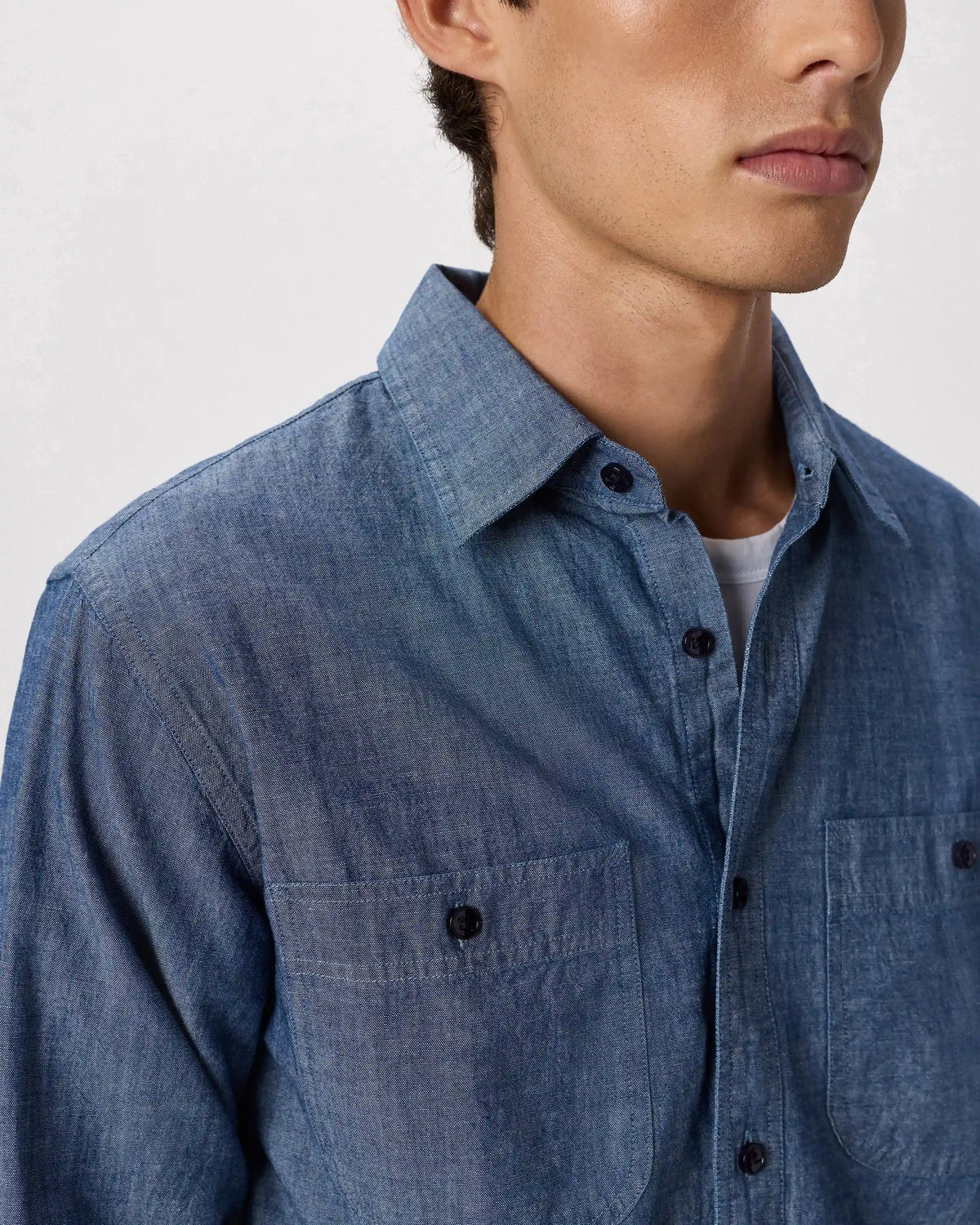 100% Organic Chambray Long Sleeve Shirt