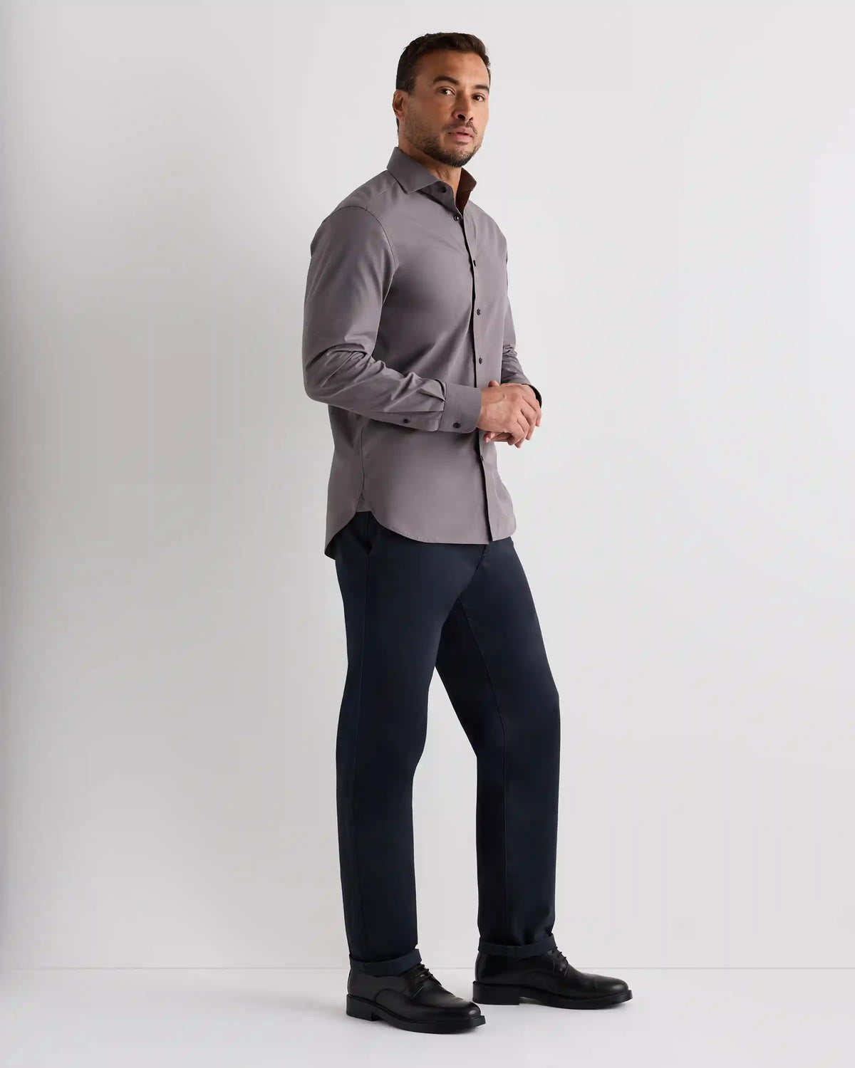 Organic Cotton Stretch Poplin Dress Shirt