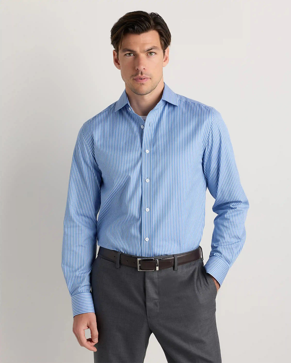Organic Cotton Stretch Twill Dress Shirt
