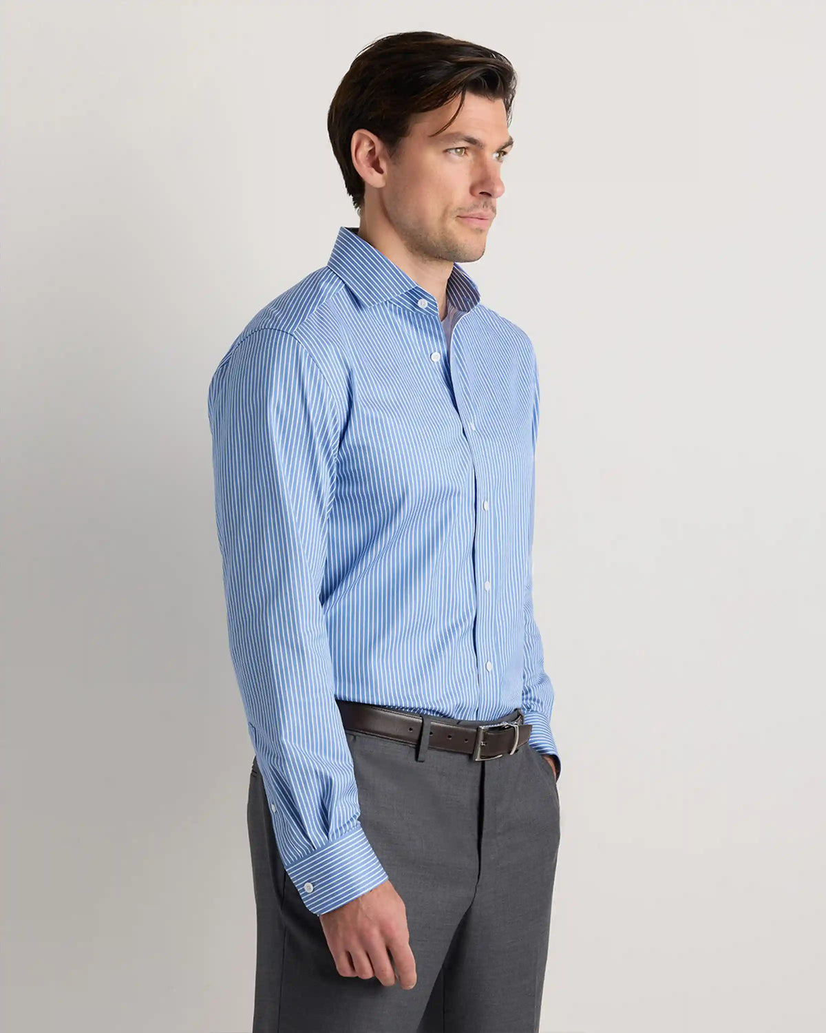 Organic Cotton Stretch Twill Dress Shirt