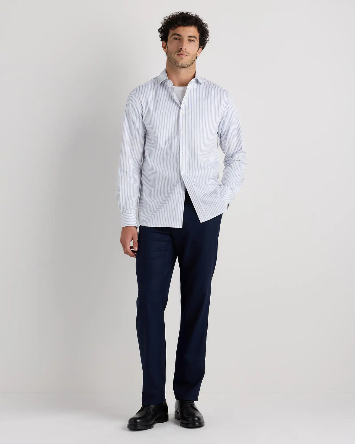 Organic Cotton Stretch Twill Dress Shirt