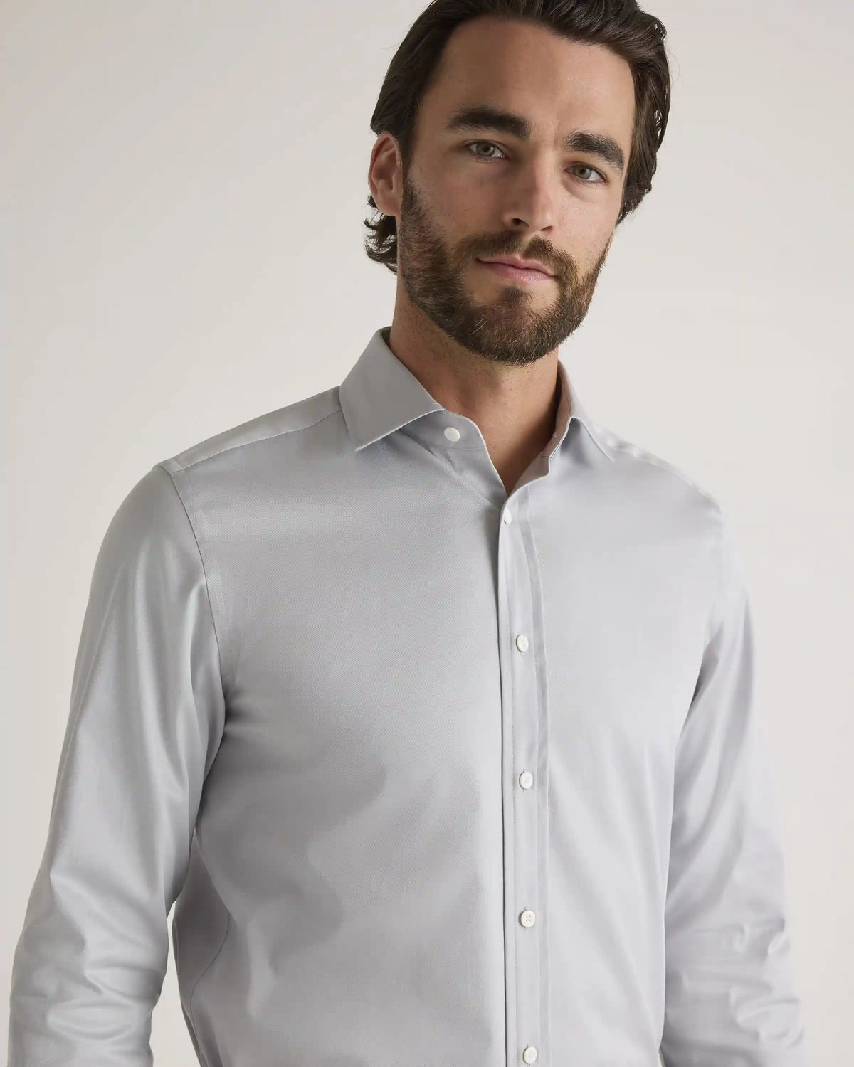 Organic Cotton Stretch Twill Dress Shirt