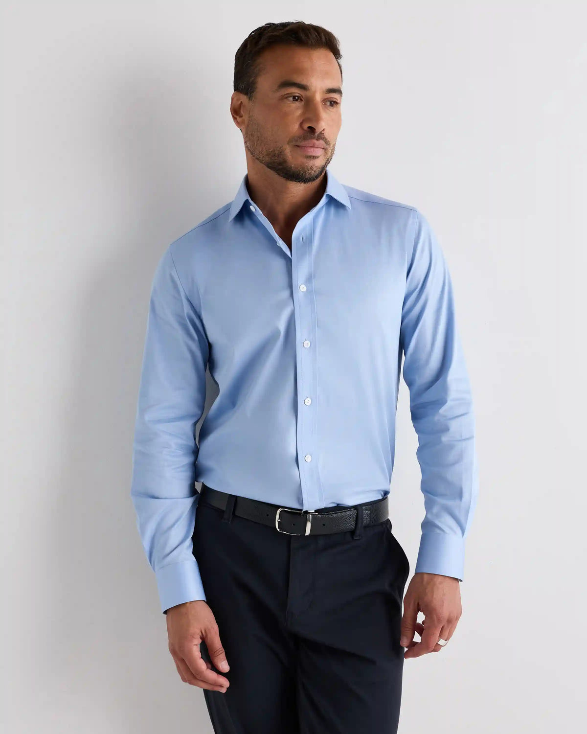 Organic Cotton Stretch Twill Dress Shirt