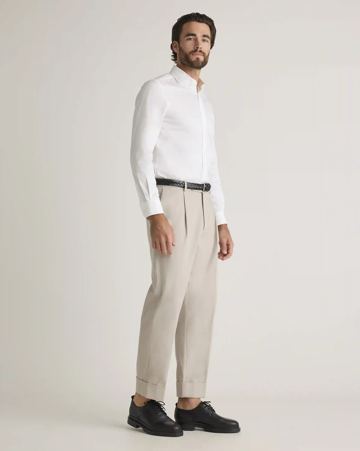 Organic Cotton Stretch Twill Dress Shirt