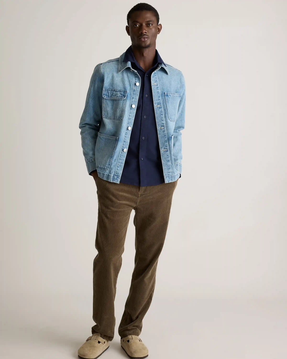 Organic Cotton Stretch Textured Twill Shirt