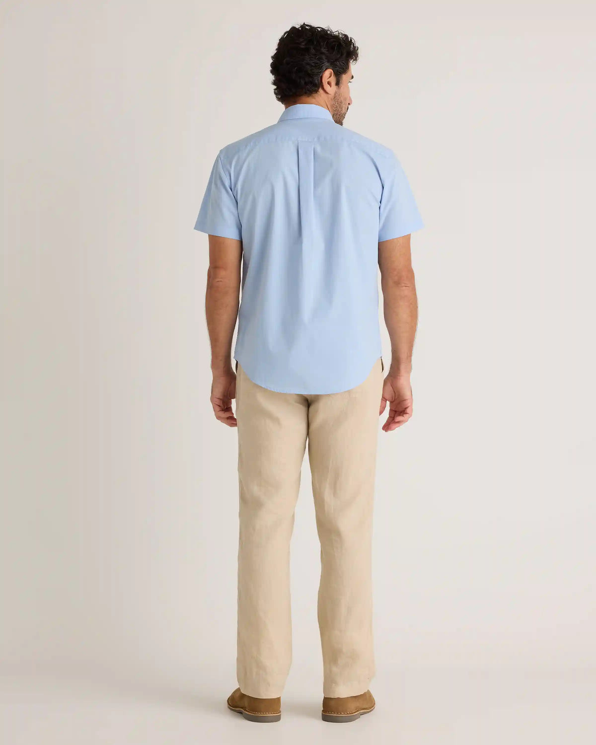 Organic Cotton Stretch Poplin Short Sleeve Shirt