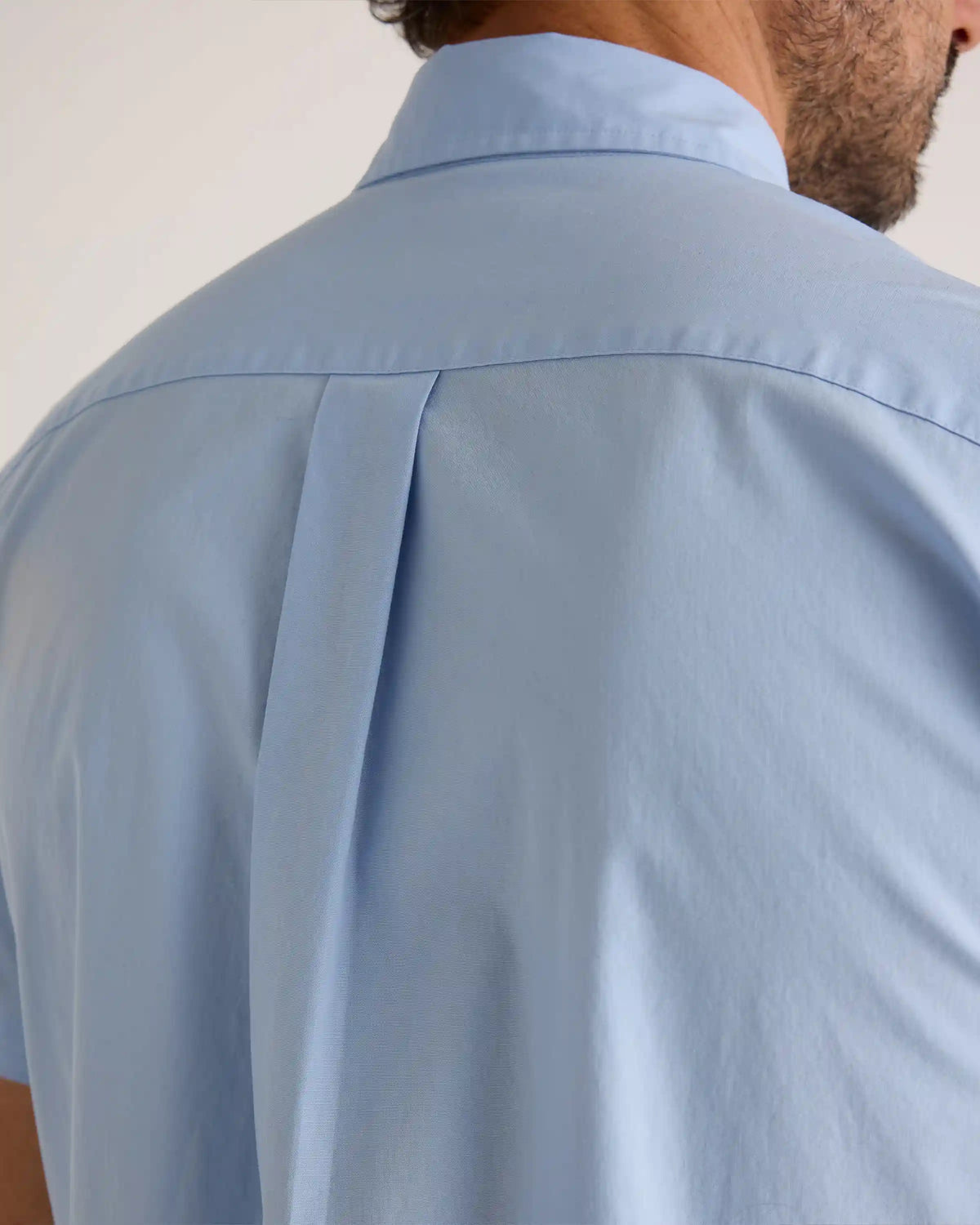 Organic Cotton Stretch Poplin Short Sleeve Shirt