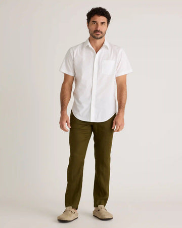 Organic Cotton Stretch Poplin Short Sleeve Shirt