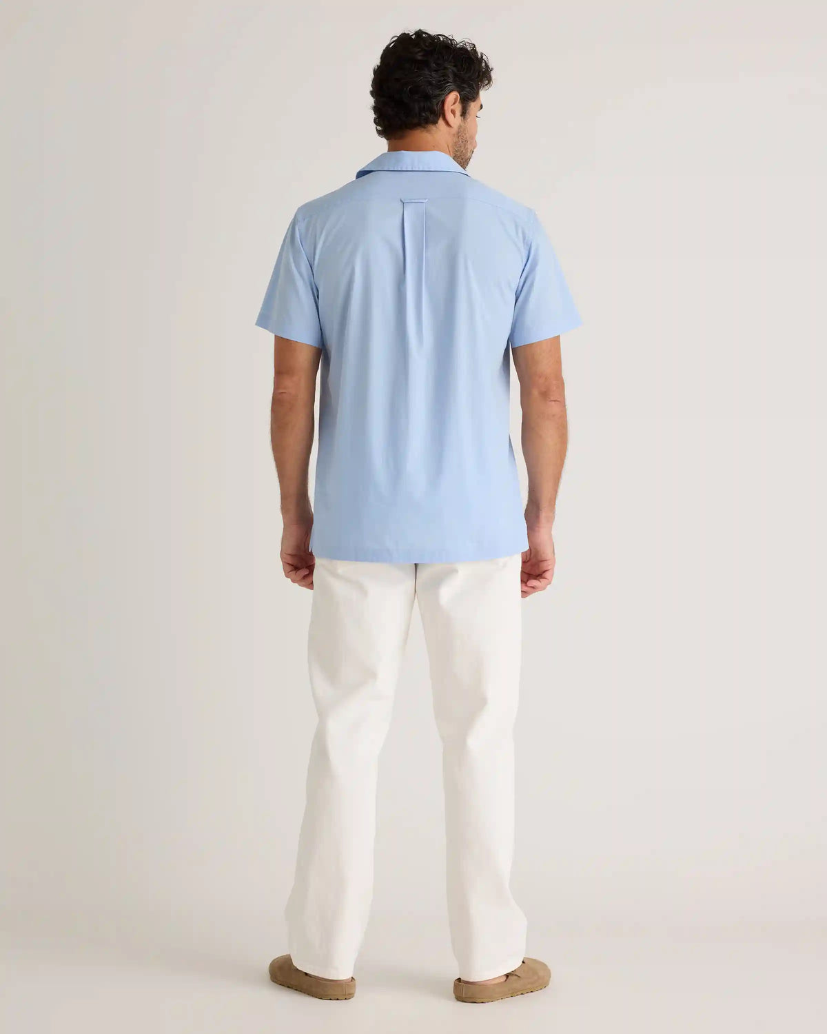 Organic Cotton Stretch Poplin Camp Shirt
