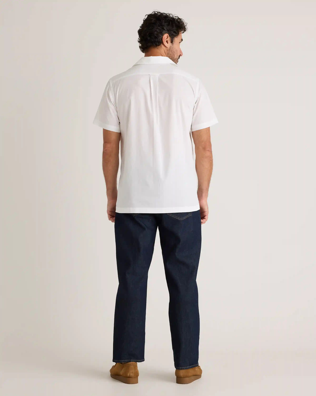 Organic Cotton Stretch Poplin Camp Shirt