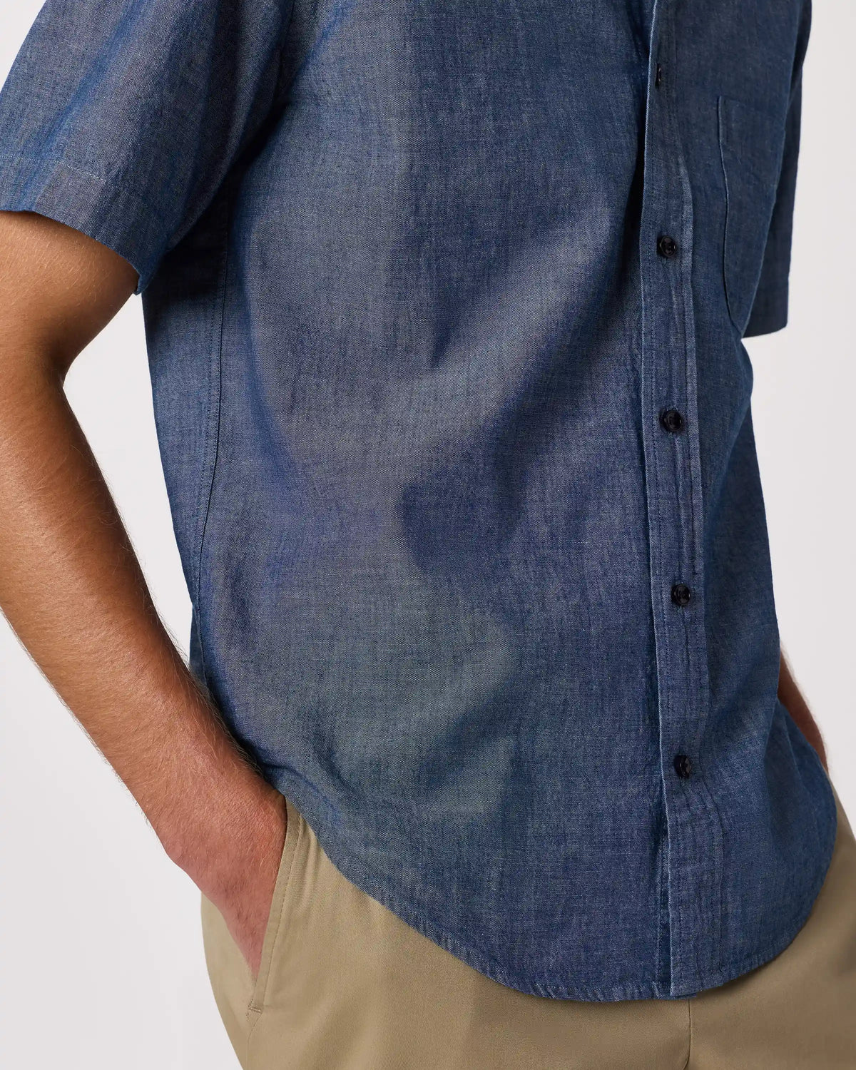 100% Organic Chambray Short Sleeve Shirt