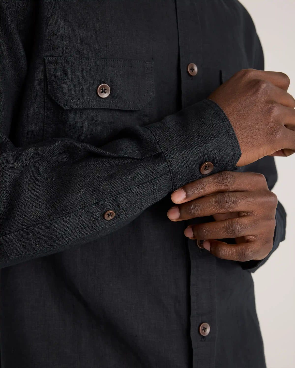 100% European Linen Utility Shirt