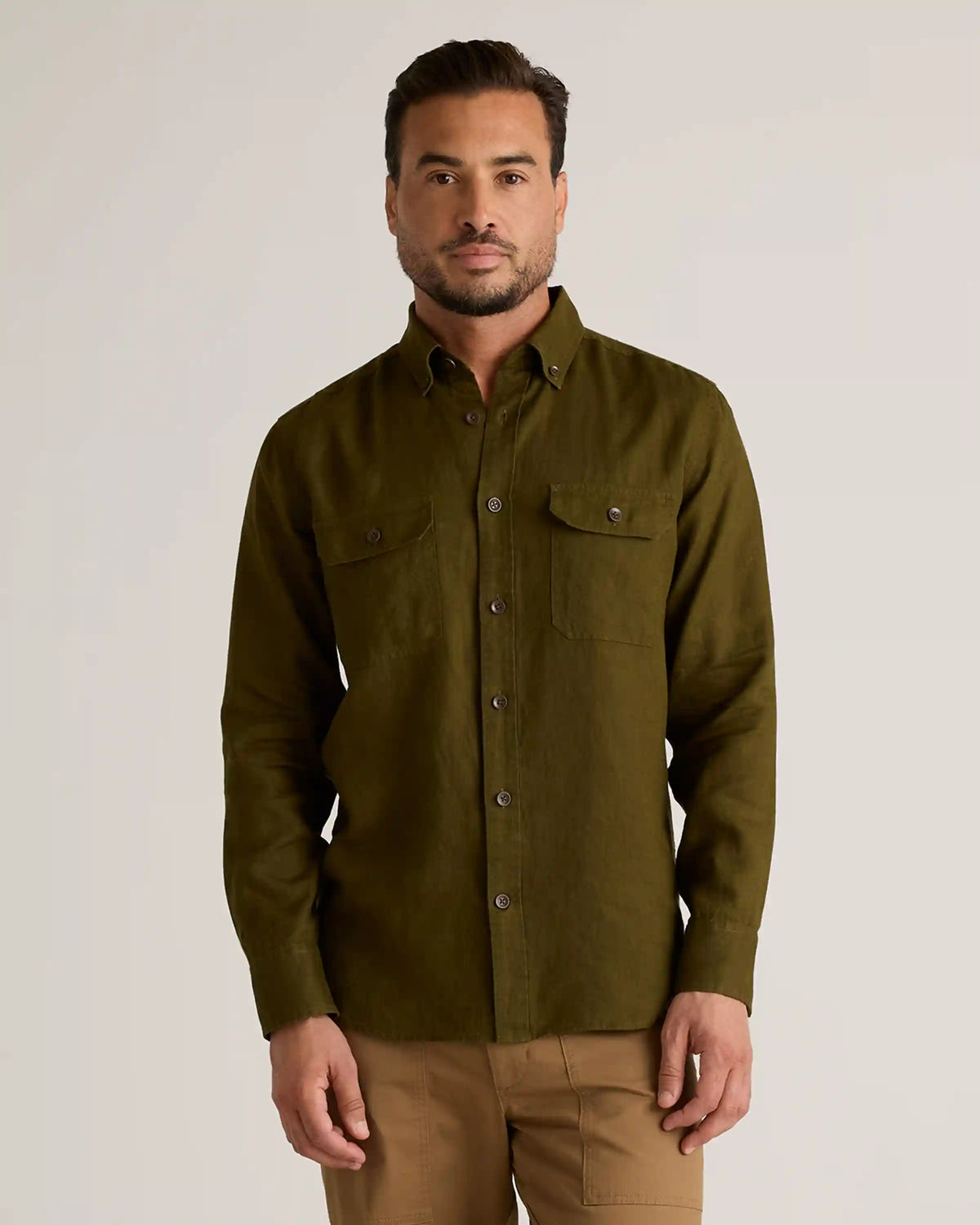 100% European Linen Utility Shirt
