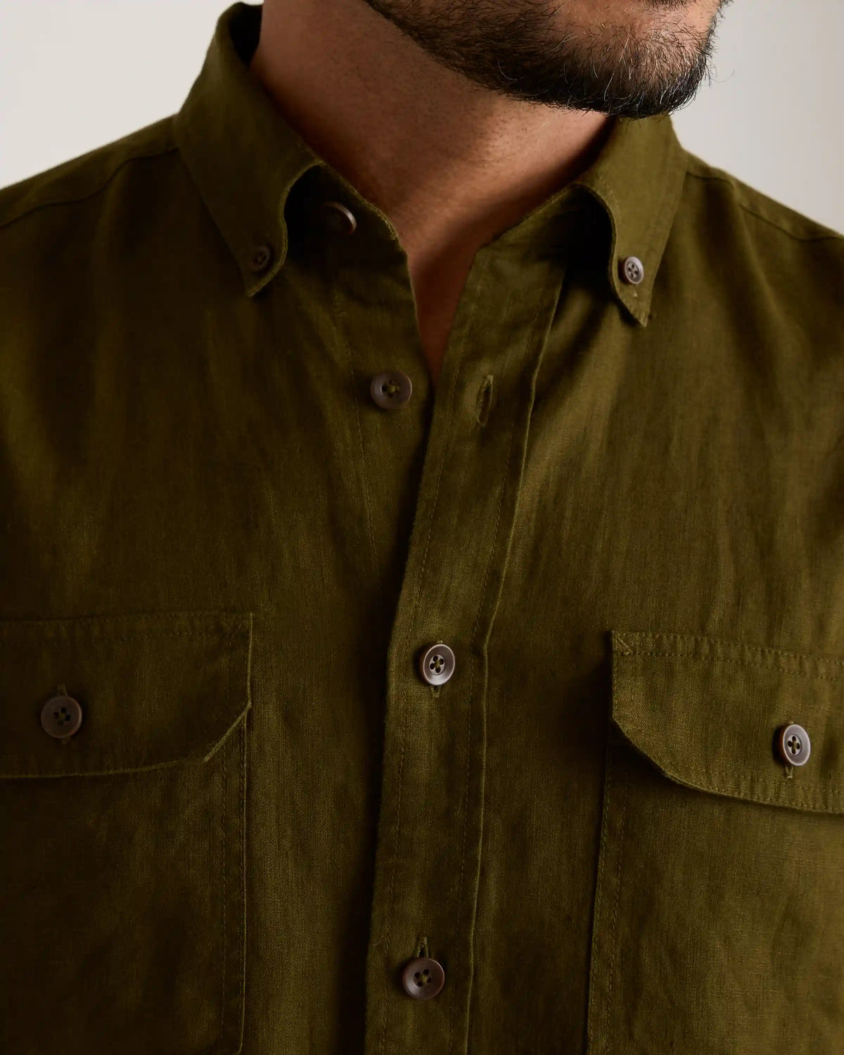 100% European Linen Utility Shirt