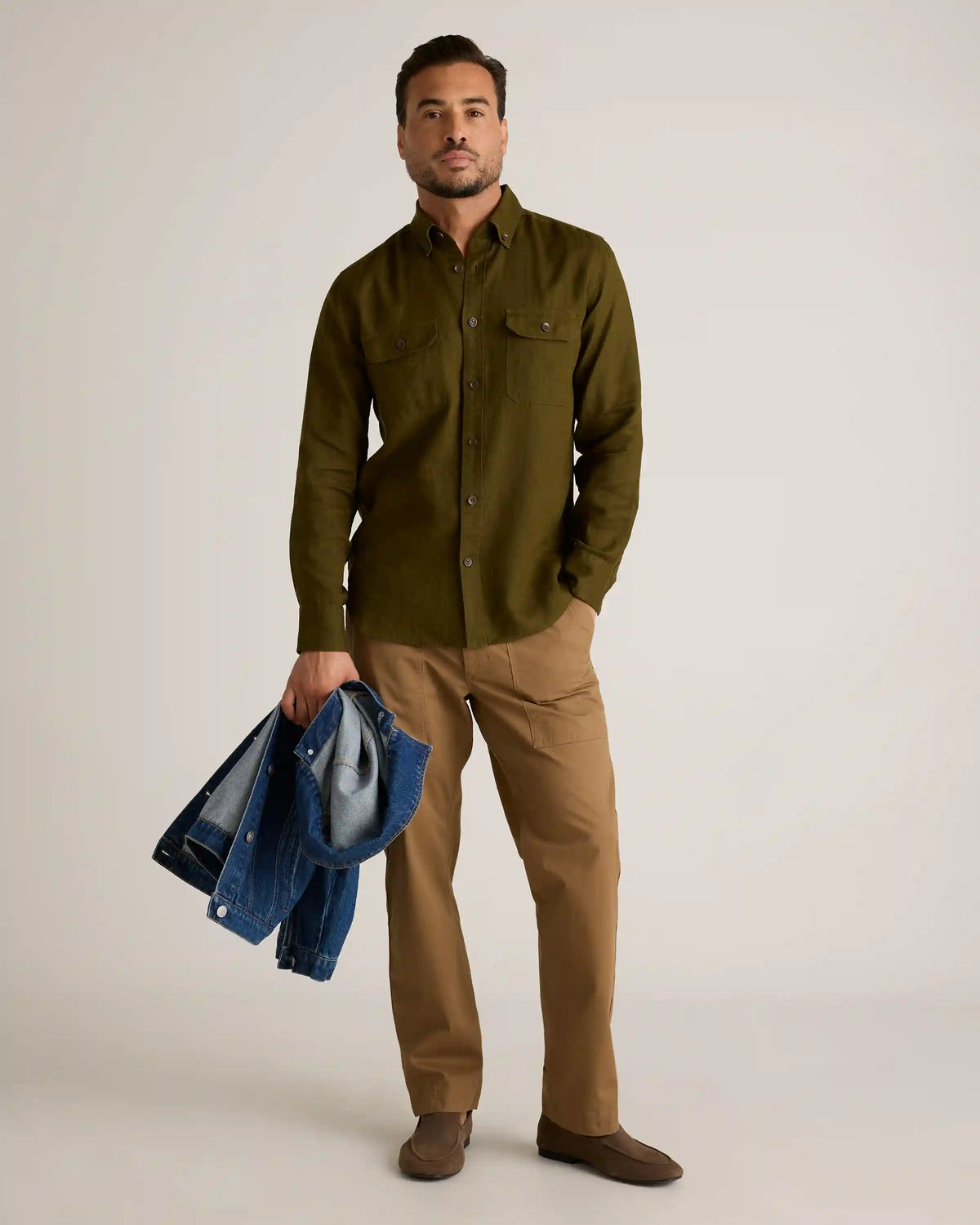 100% European Linen Utility Shirt
