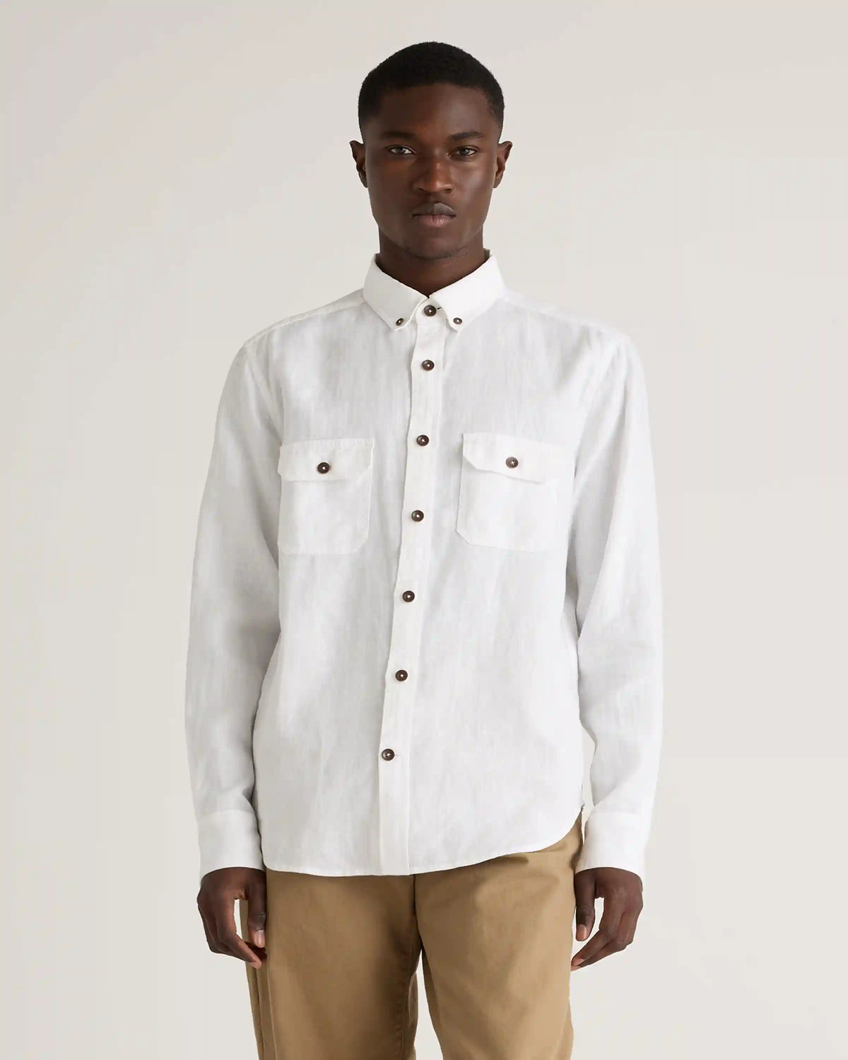 100% European Linen Utility Shirt