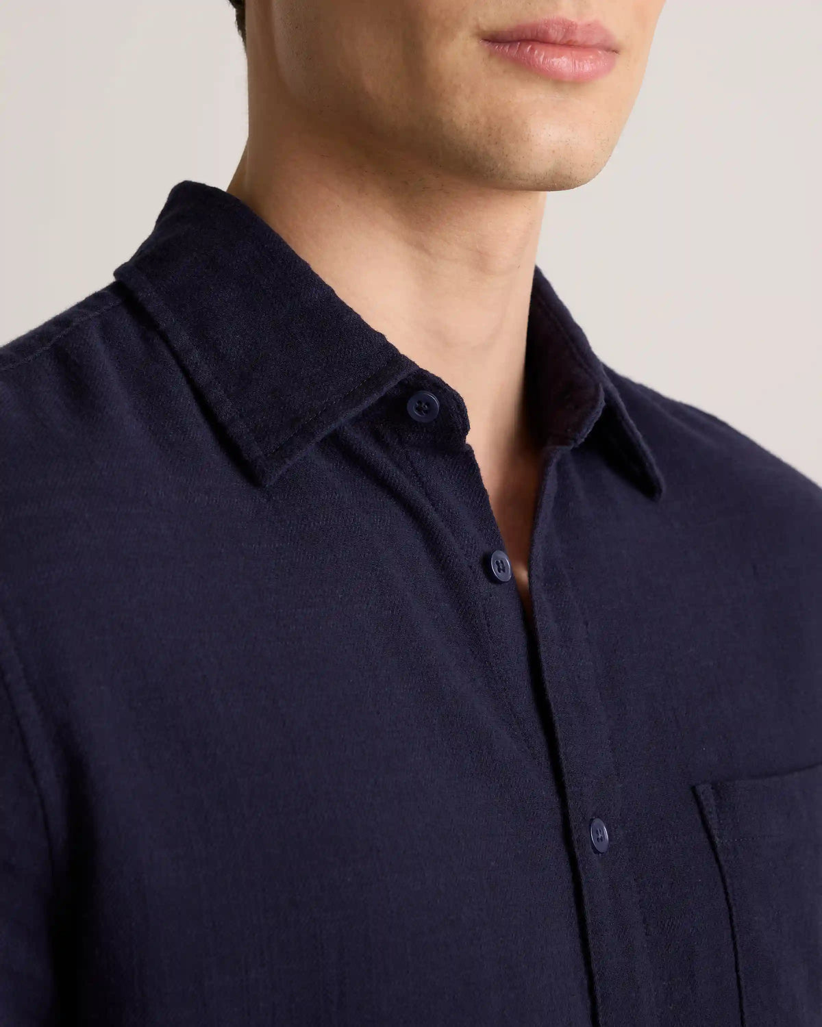 Organic Cotton Stretch Selvage Short Sleeve Shirt