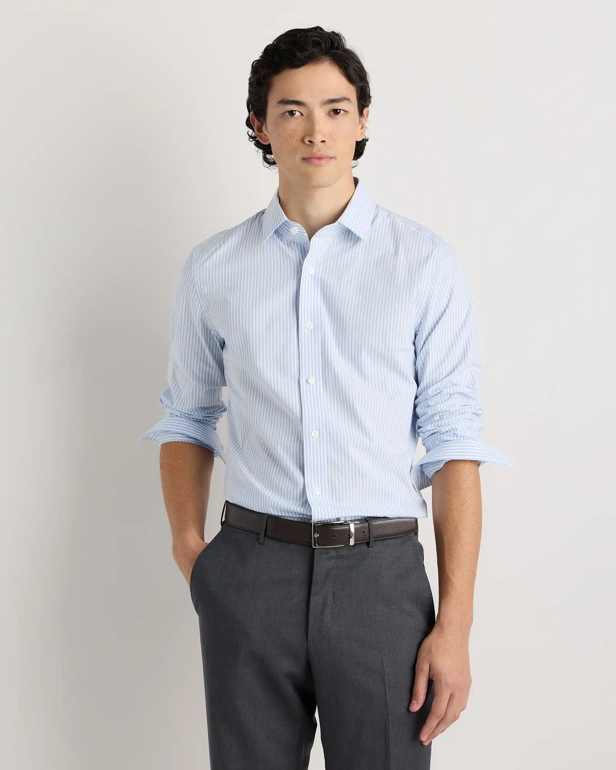 Organic Cotton Stretch Poplin Dress Shirt