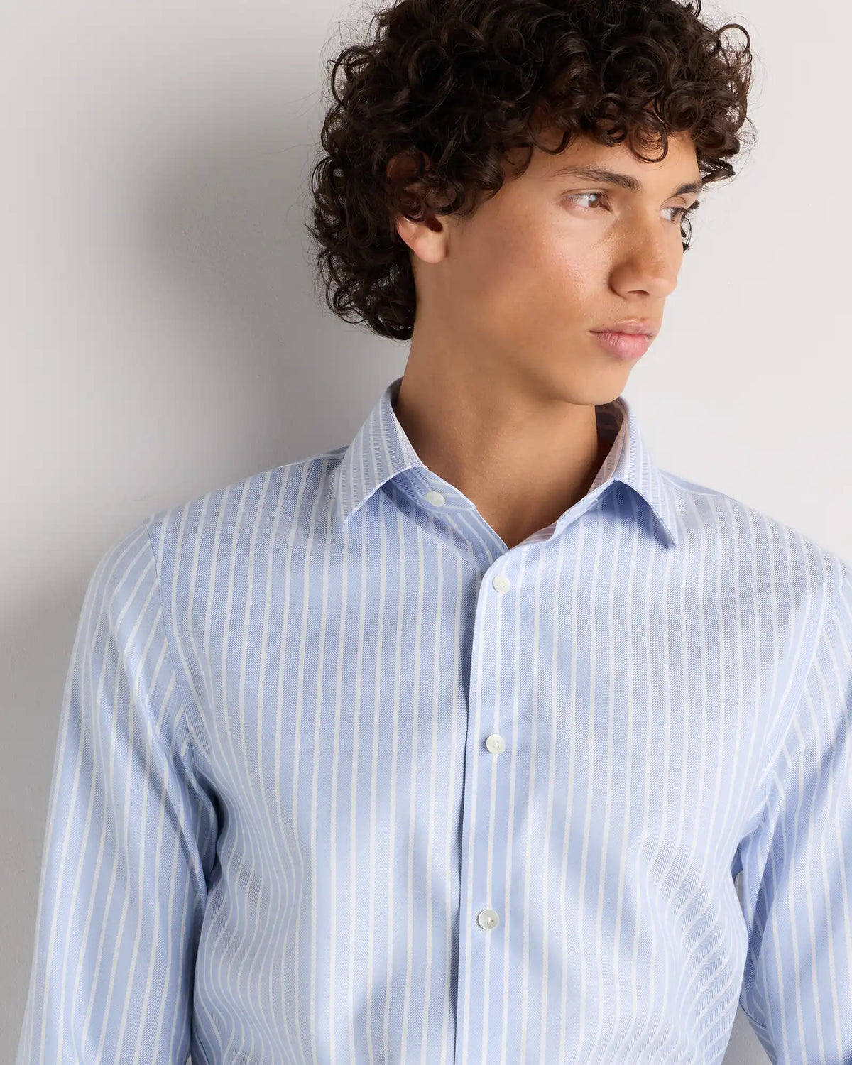 Supima Cotton Herringbone Dress Shirt