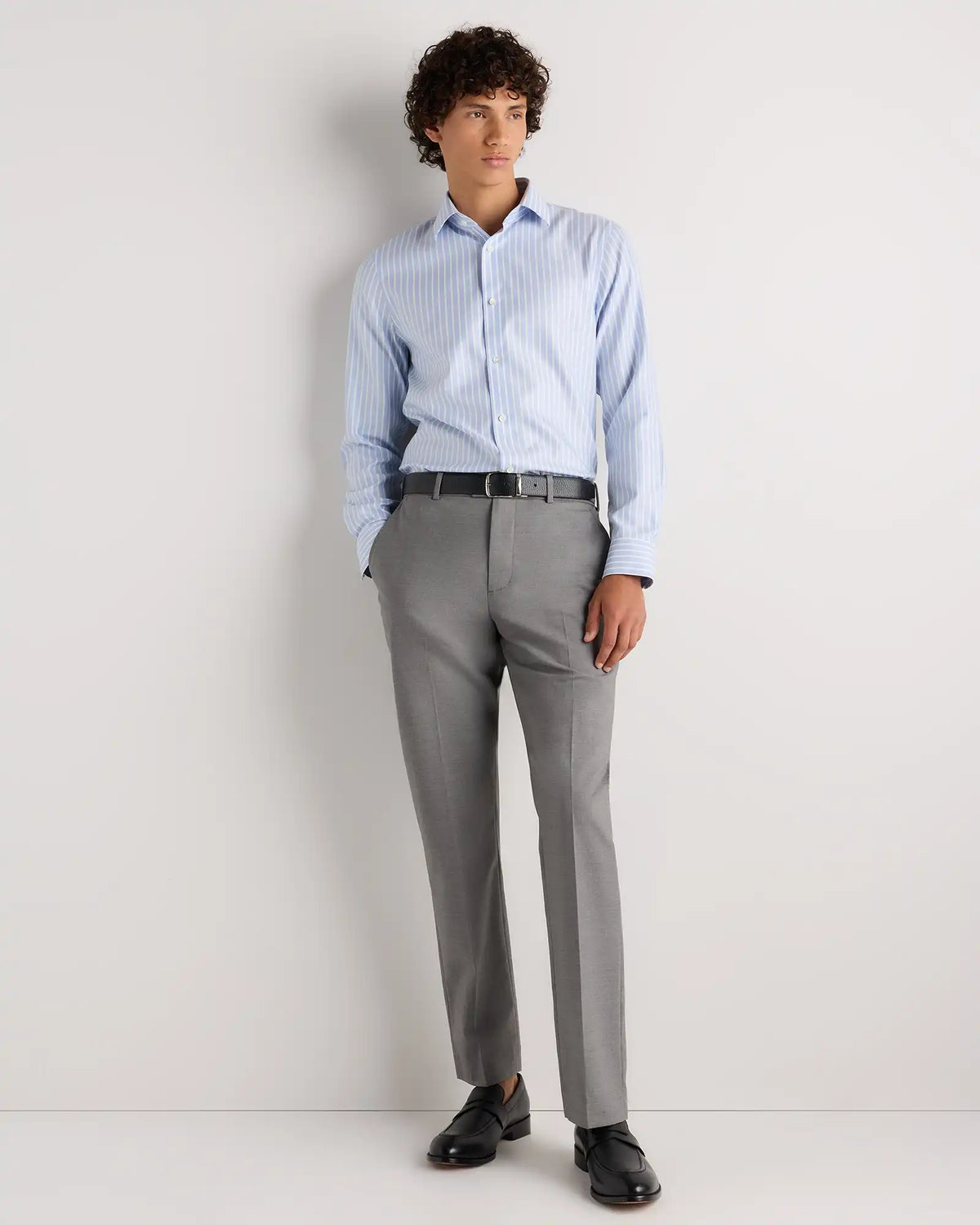 Supima Cotton Herringbone Dress Shirt