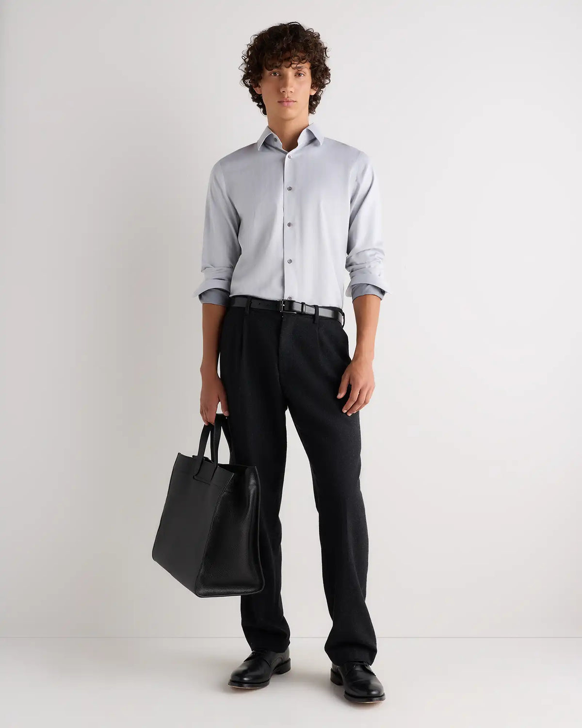 Supima Cotton Herringbone Dress Shirt