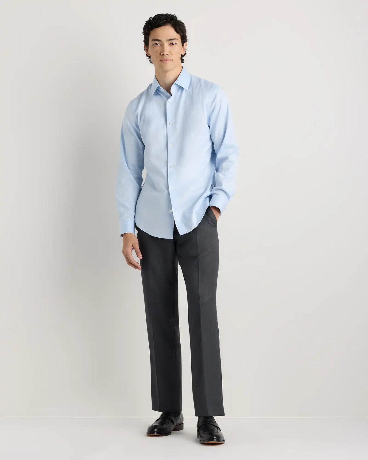 Supima Cotton Herringbone Dress Shirt