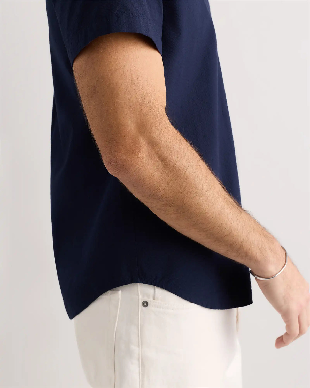 100% Organic Cotton Seersucker Short Sleeve Shirt