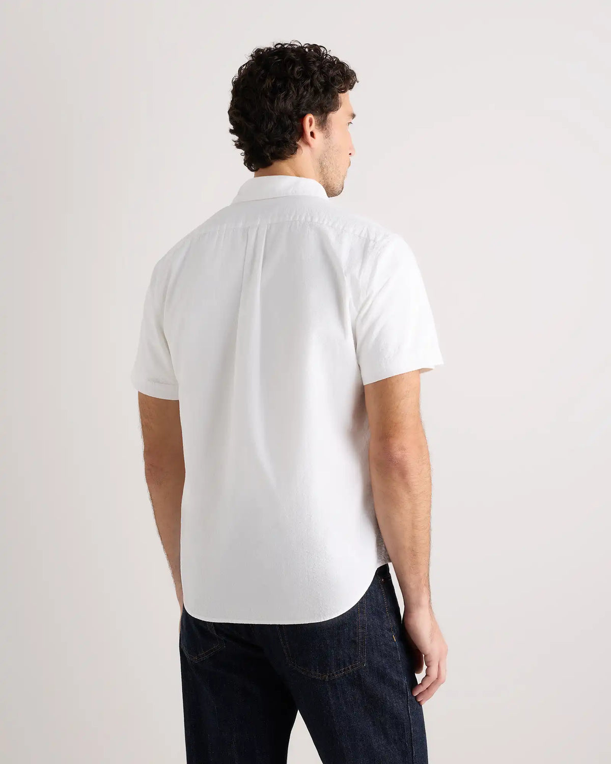 100% Organic Cotton Seersucker Short Sleeve Shirt