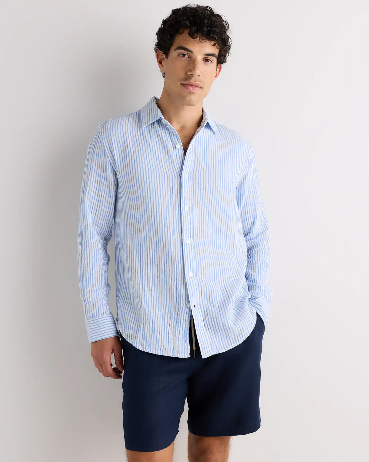 100% Organic Cotton Gauze Long Sleeve Shirt