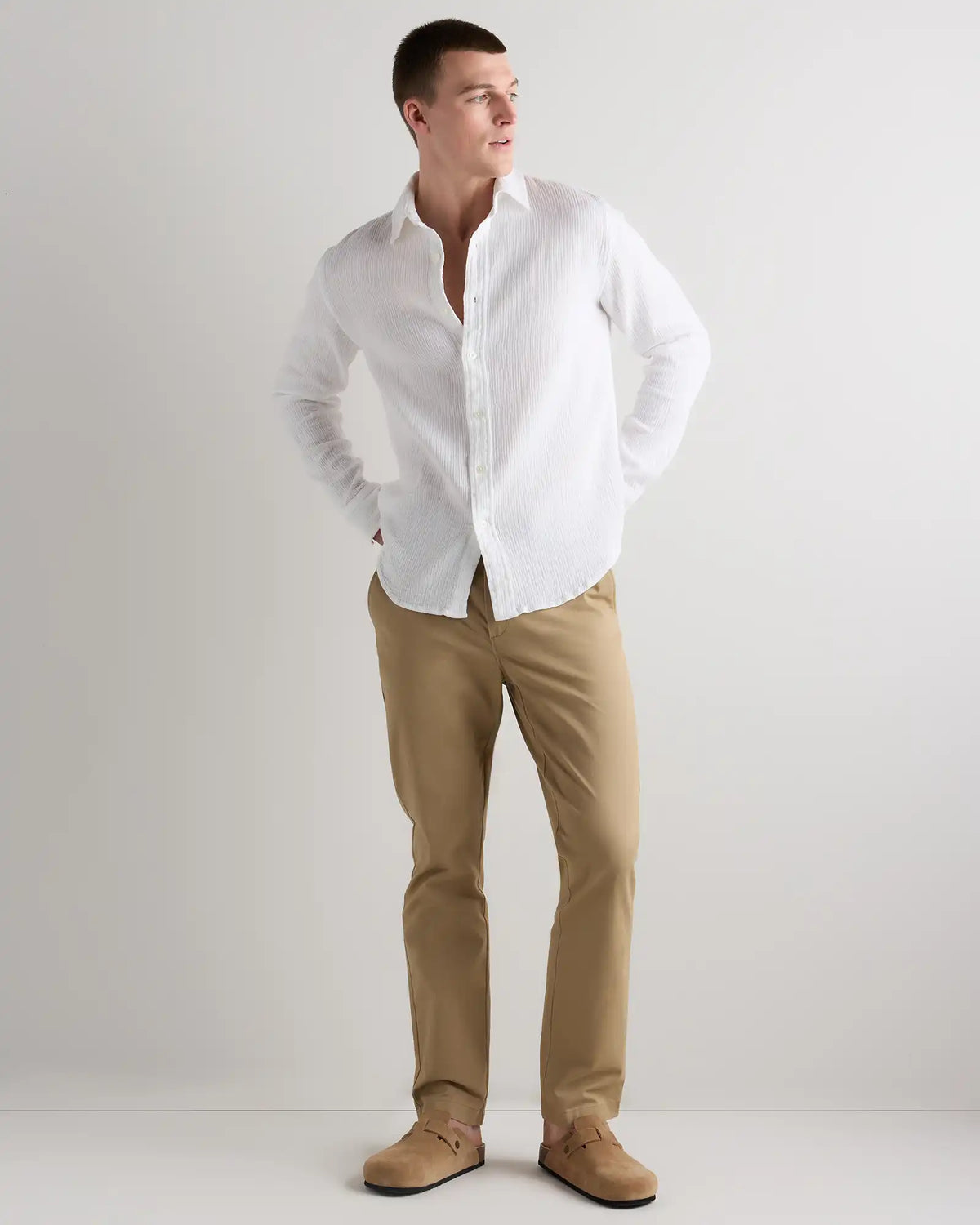 100% Organic Cotton Gauze Long Sleeve Shirt