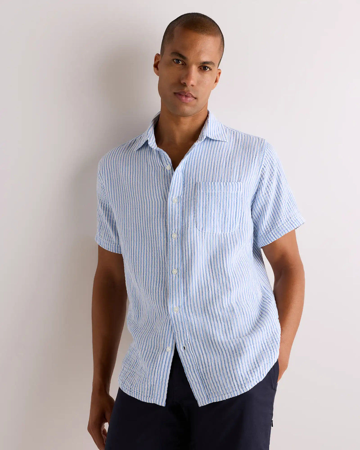 100% Organic Cotton Gauze Short Sleeve Shirt