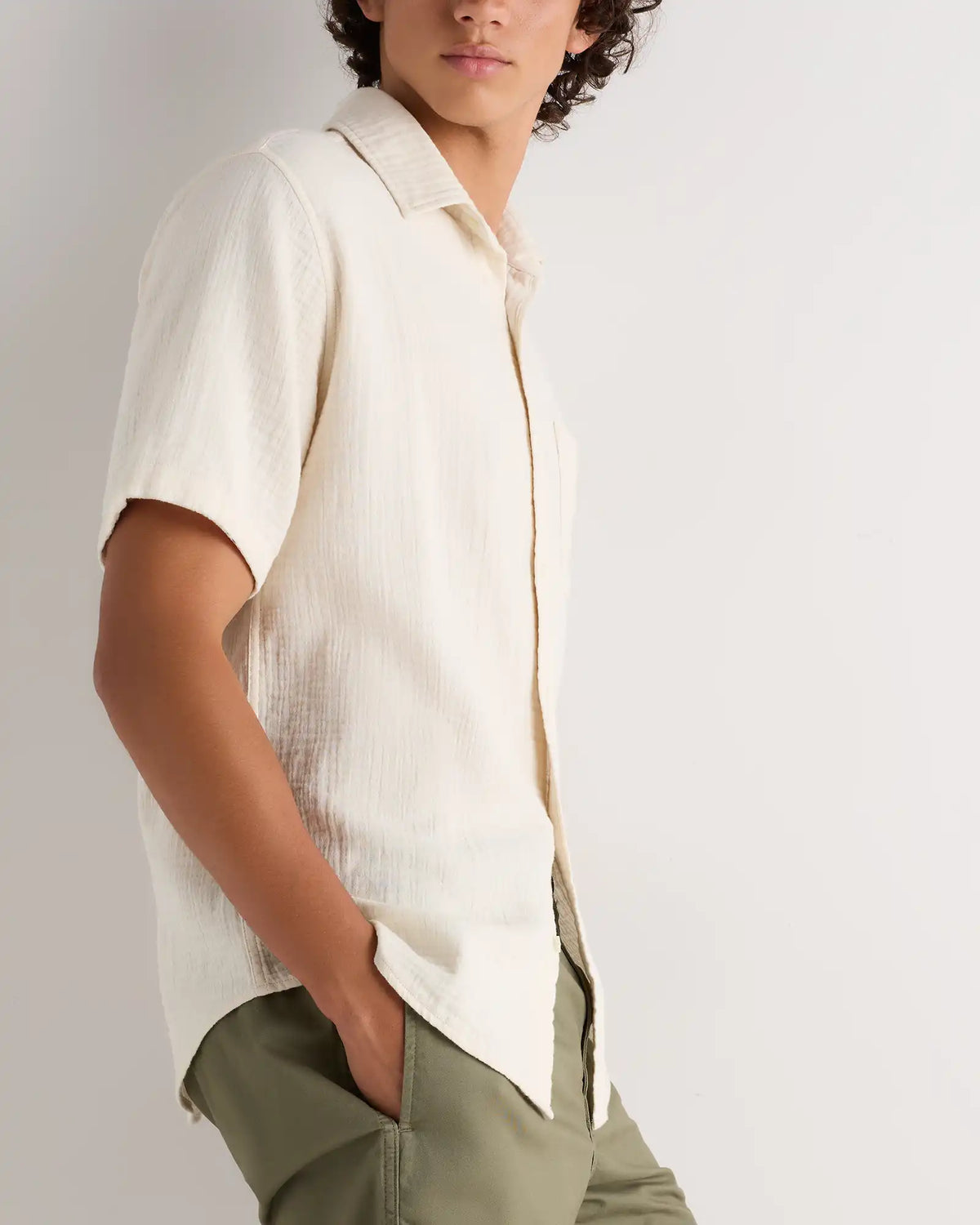 100% Organic Cotton Gauze Short Sleeve Shirt