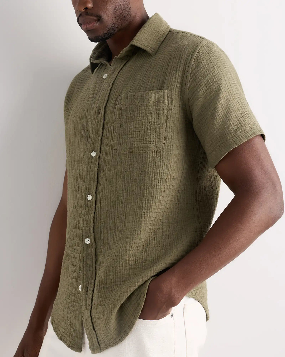 100% Organic Cotton Gauze Short Sleeve Shirt