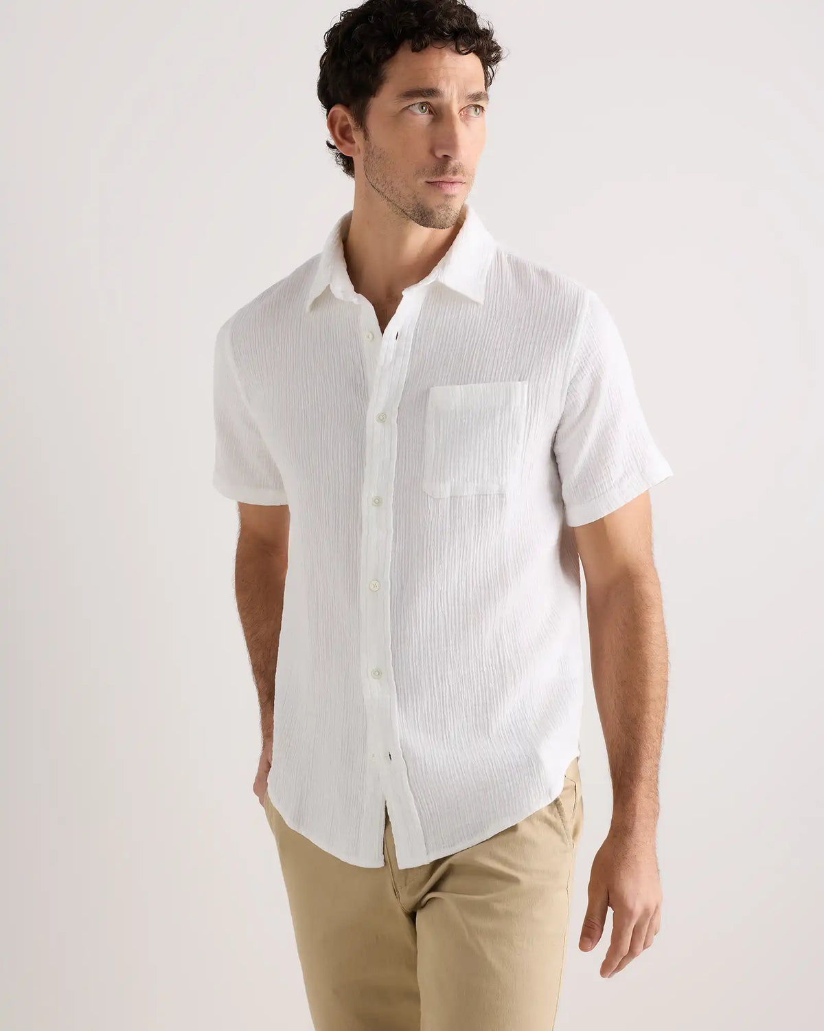 100% Organic Cotton Gauze Short Sleeve Shirt
