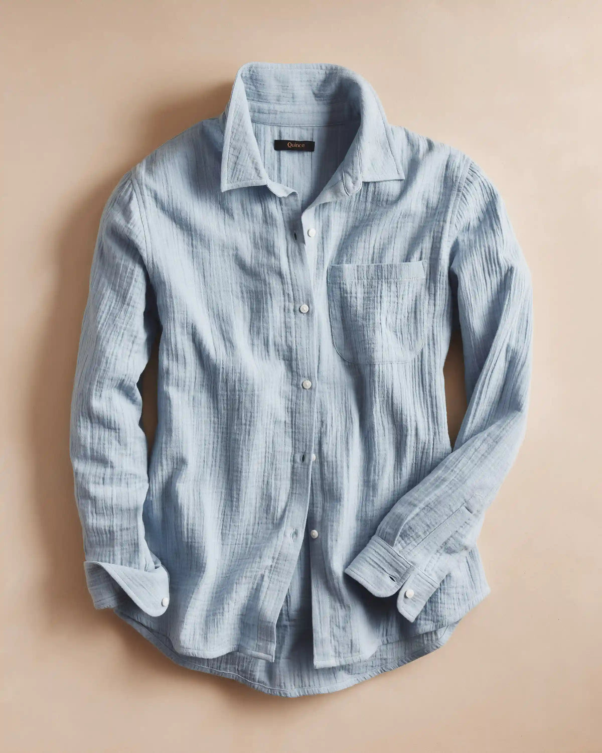 100% Organic Cotton Gauze Long Sleeve Shirt