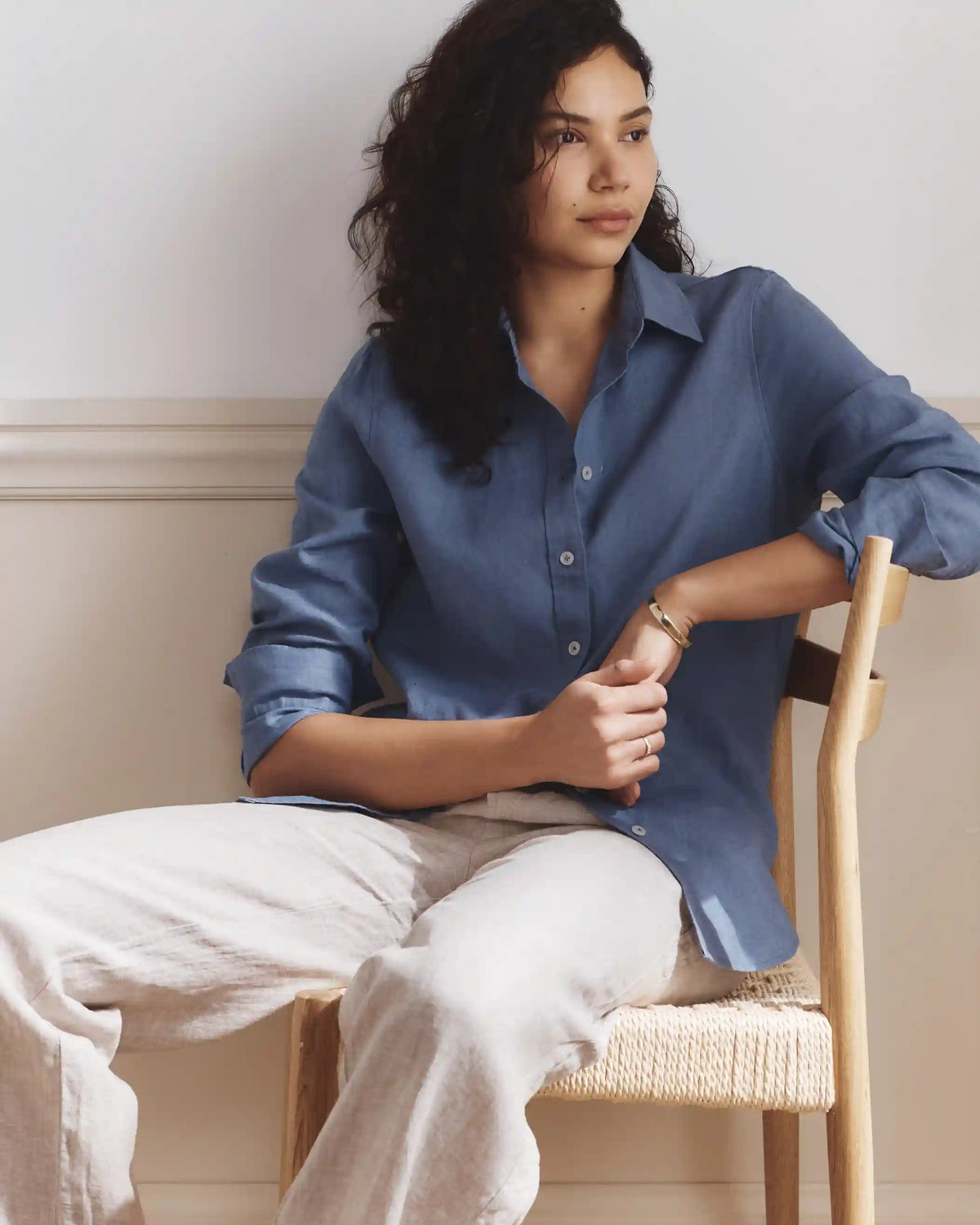 100% European Linen Long Sleeve Shirt