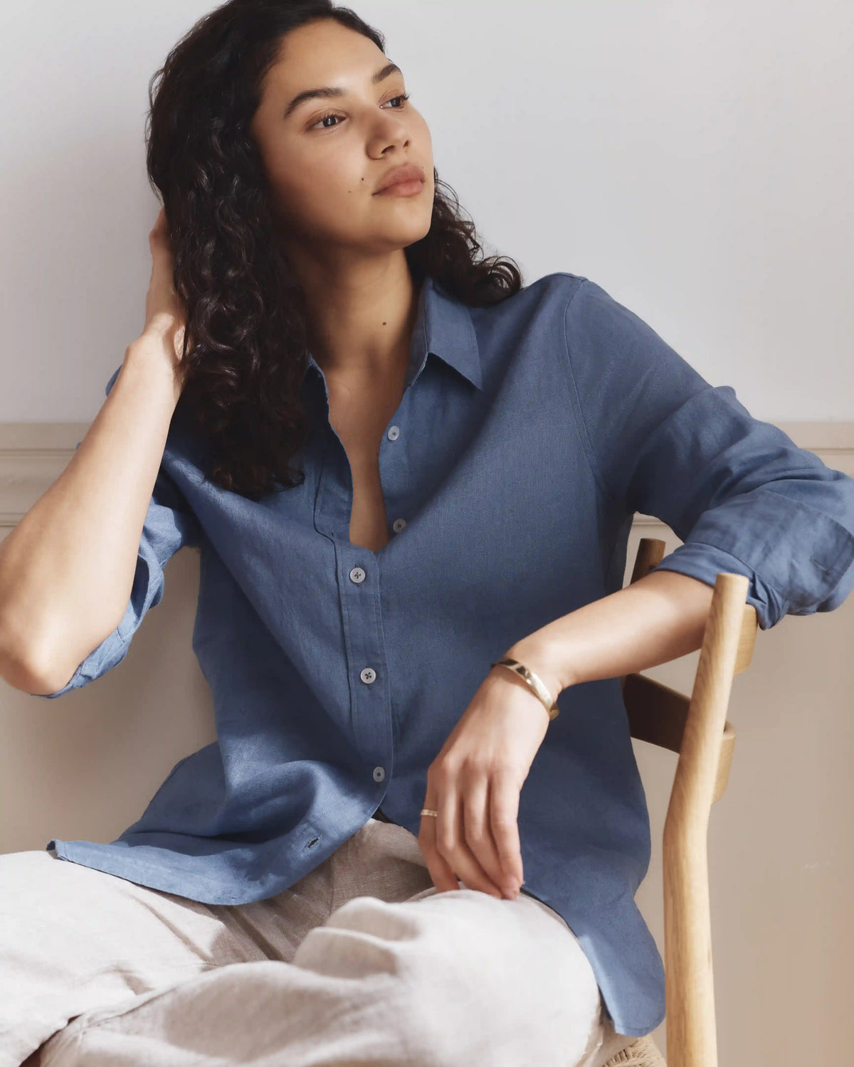100% European Linen Long Sleeve Shirt