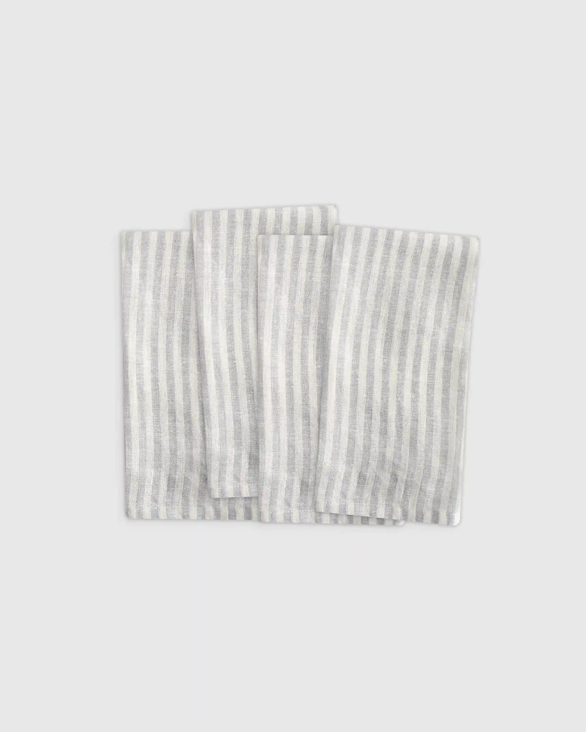 European Linen Stripe Napkins, Set of 4