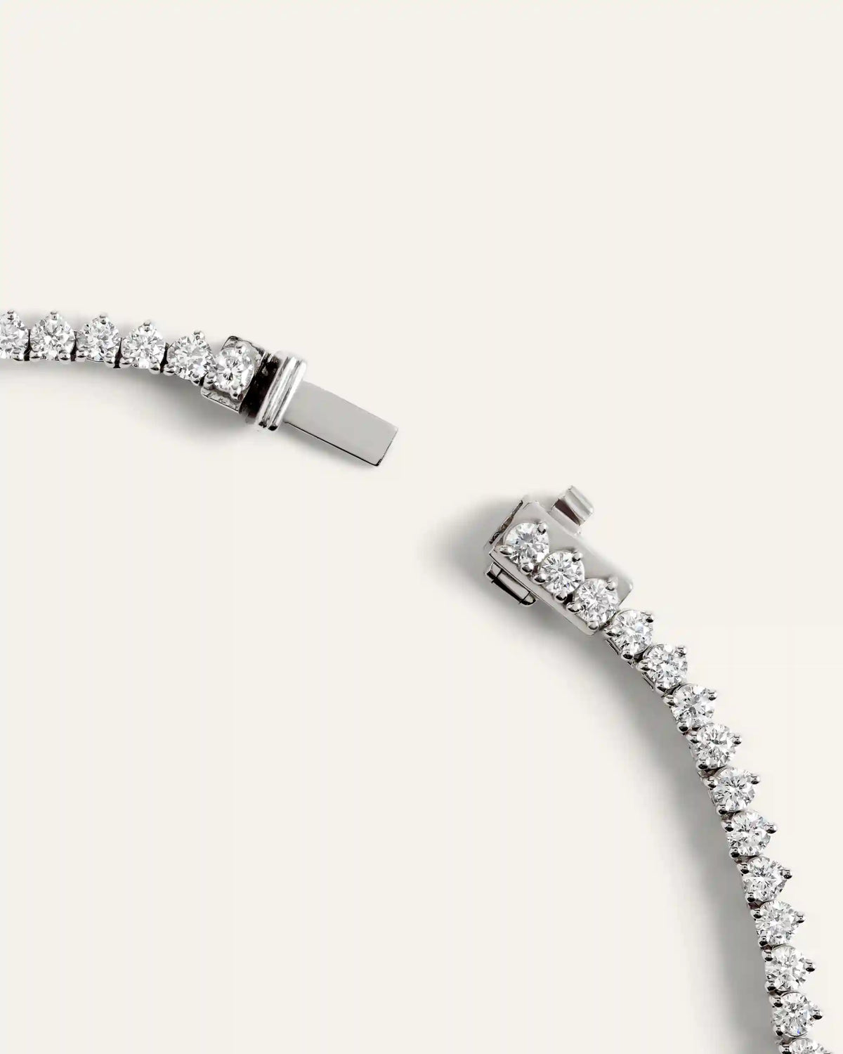 14K Gold Lab Grown Diamond Graduated Tennis Necklace - 16ctw