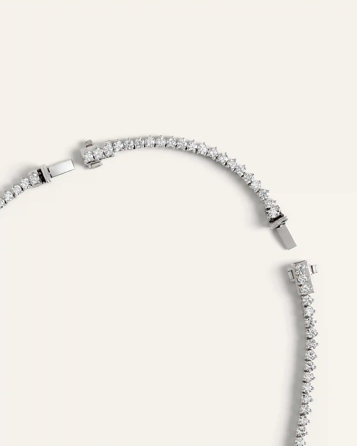 14K Gold Lab Grown Diamond Graduated Tennis Necklace - 16ctw