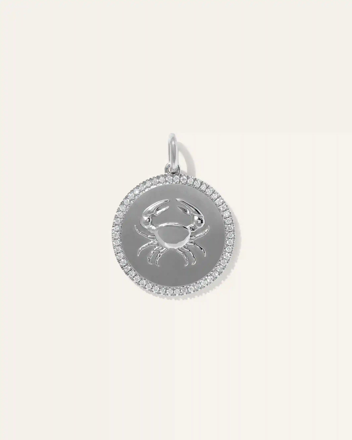 14K Gold Pave Zodiac Medallion Necklace